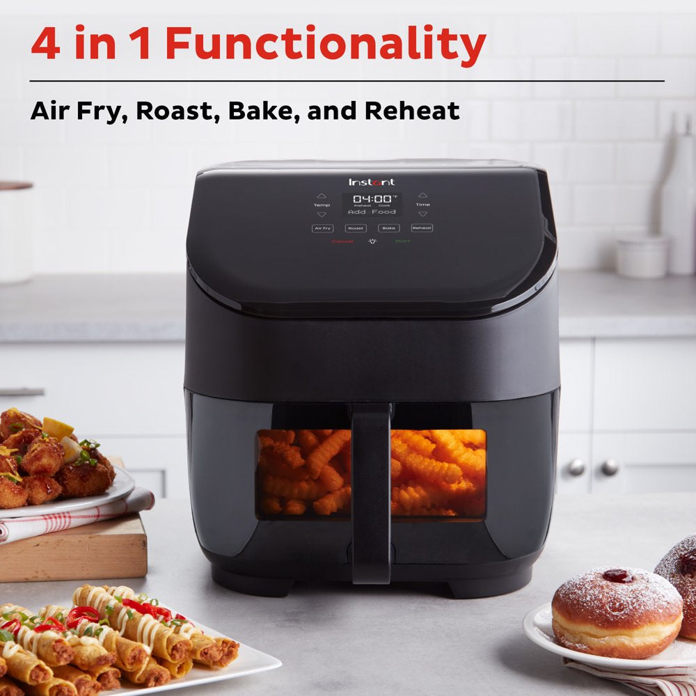 Vortex 5 Quart Single Basket 4-In-1 Air Fryer Oven with Clear Cook Window