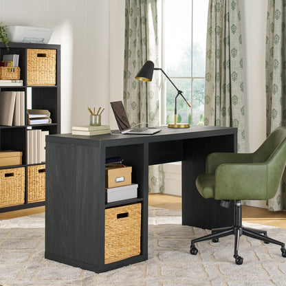 Cube Storage Office Desk, Charcoal