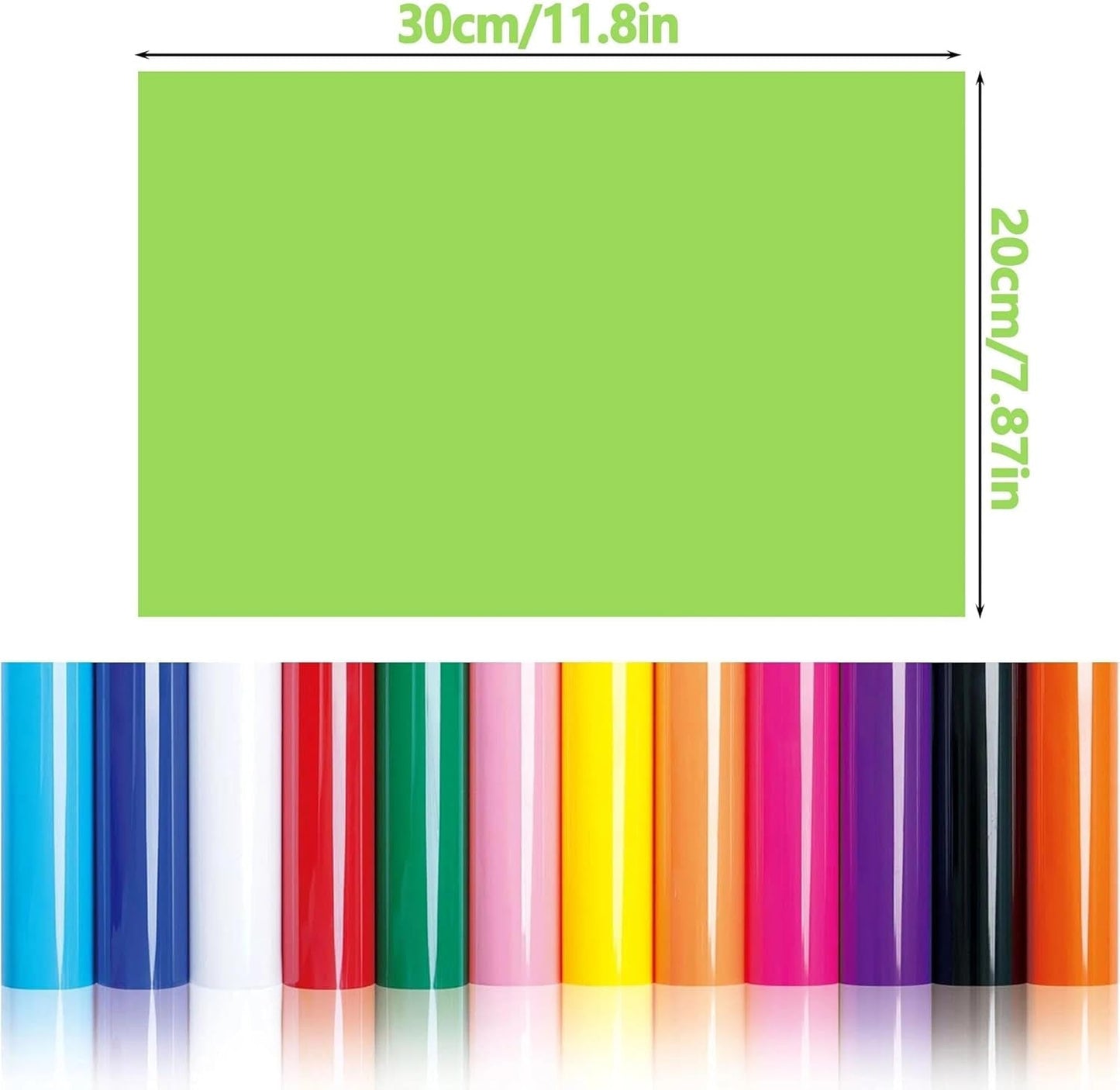 20 Sheets Puff Vinyl Heat Transfer, 11.8" X 7.9" 20 Colors 3D HTV for T-Shirts, DIY Crafts, Compatible with Cricut & Silhouette Cameo, Easy Cut & Weed