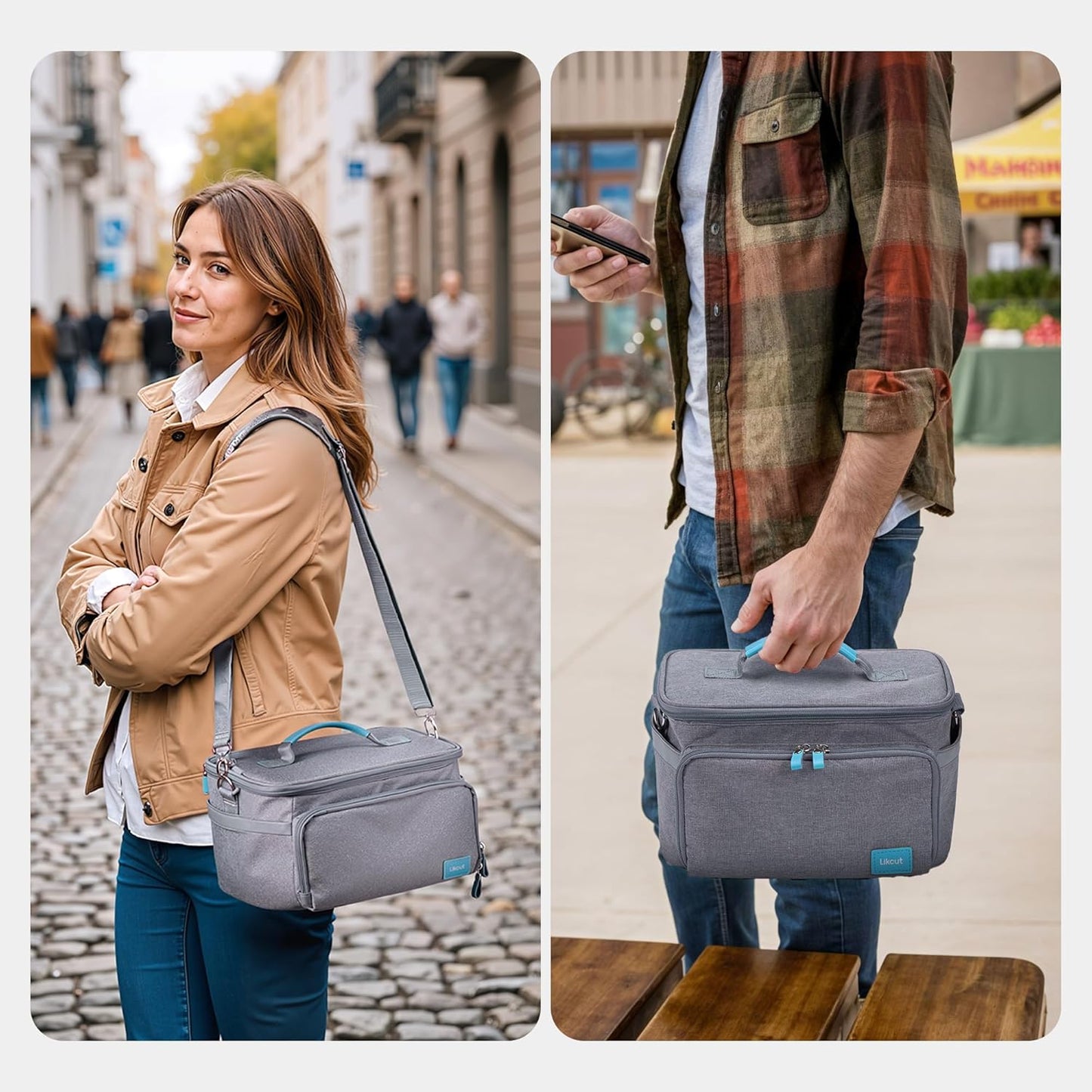 Tote Carrying Case Bag for Glee S501 Vinyl Cutting Machine - Protable Travel Storage Bag Compatible with Cricut Joy, Accessories and Suppliers, Grey