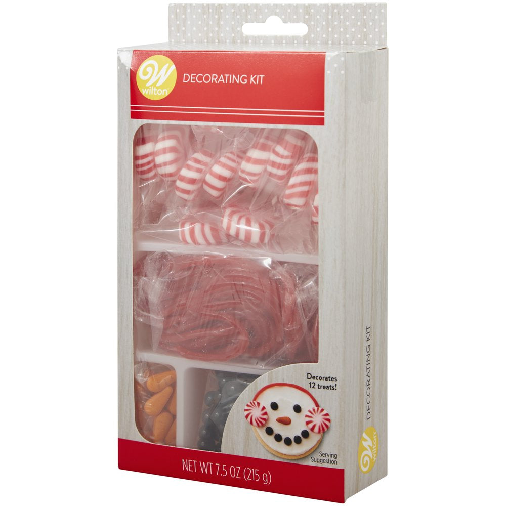 Winter Snowman Cookie or Cupcake Decorating Kit, Decorates 12
