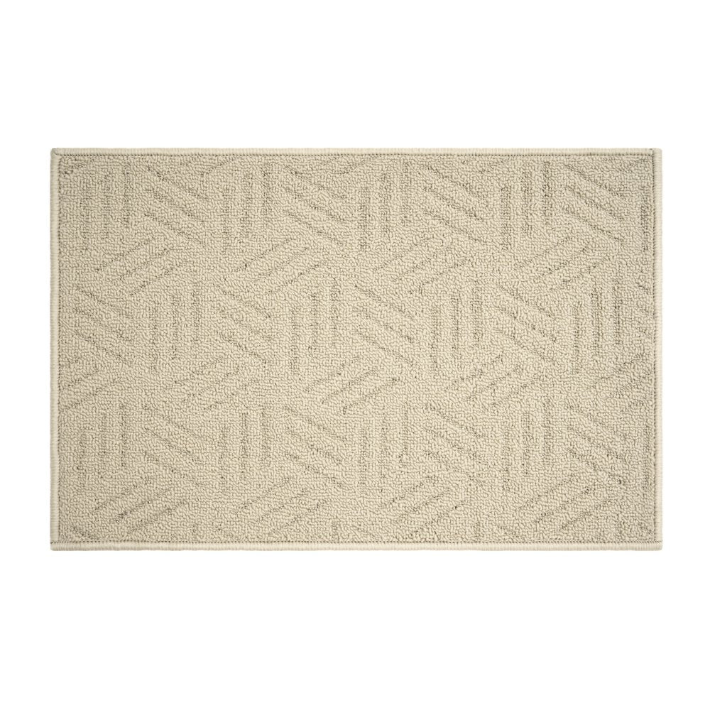 Solid High Low Loop Kitchen Mat 18In X 27In Papyrus Beige