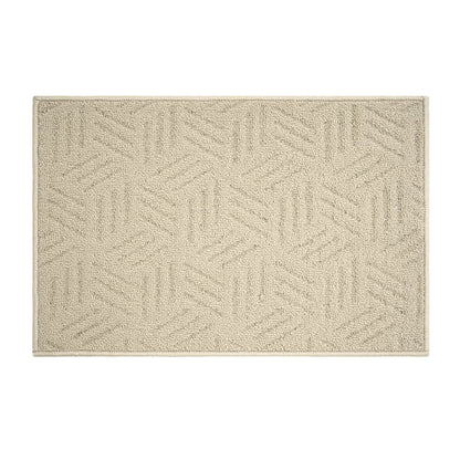 Solid High Low Loop Kitchen Mat 18In X 27In Papyrus Beige