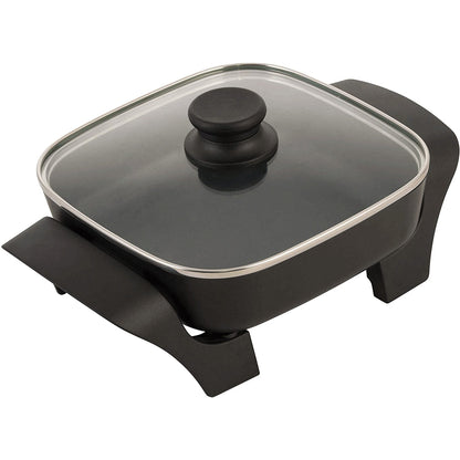 8-Inch Nonstick Electric Skillet with Glass Lid