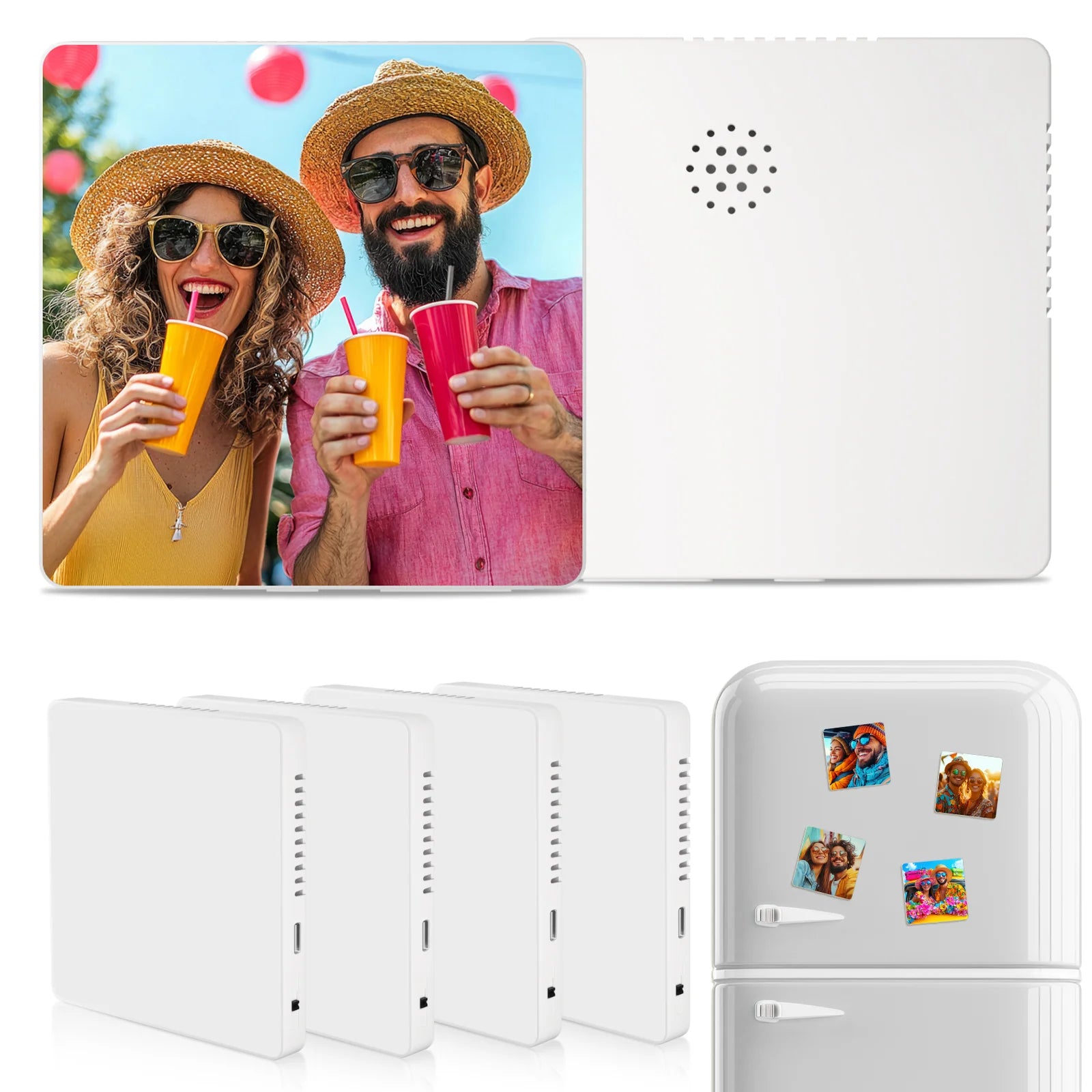 Sublimation Music Fridge Magnets Blanks 3.93" Bulk (White or Black) 2 Pack