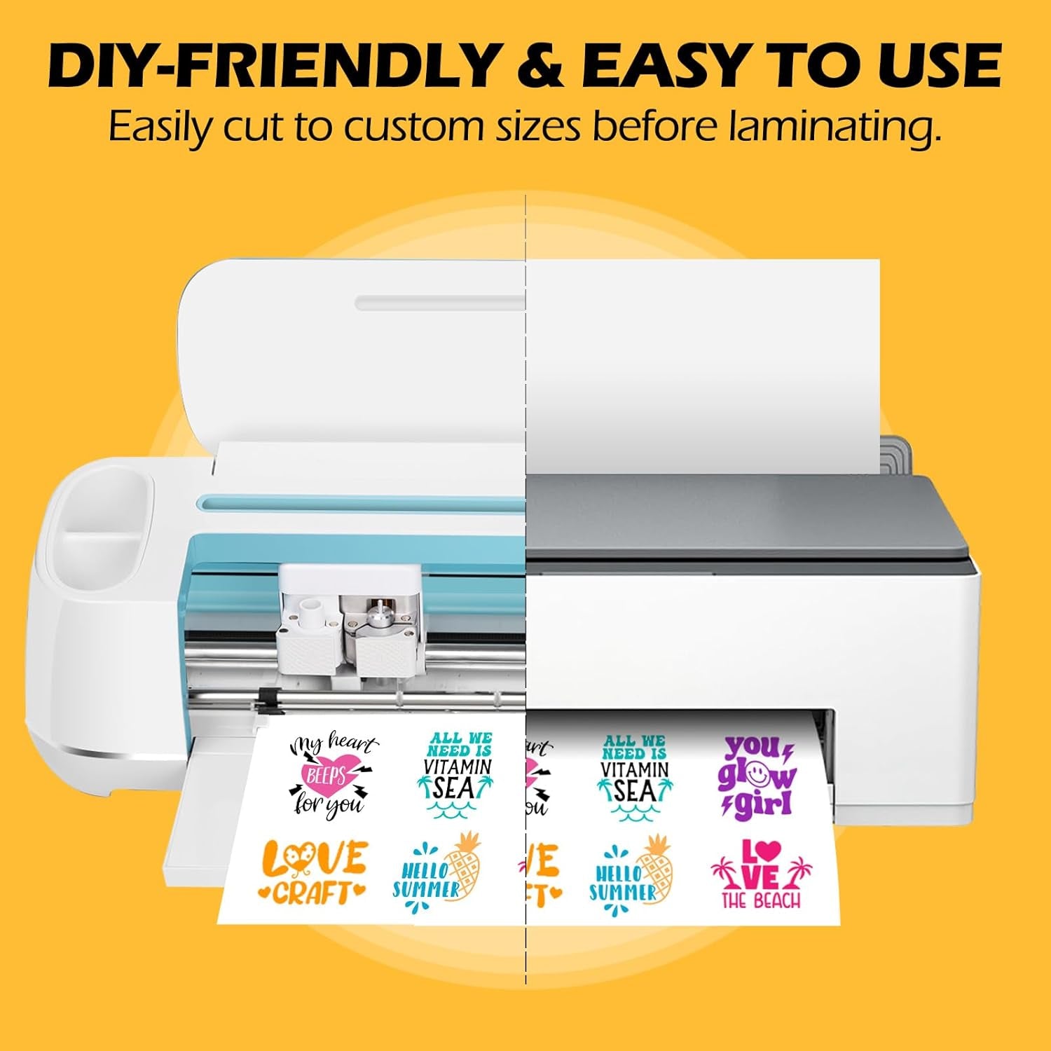 Matte Laminating Sheets Matte Laminate Sheets for Inkjet Printable Vinyl Sticker Paper Transfer Tape for Vinyl 8.26" X 11.69" A4 56Pcs Clear Contact Paper for Scrap-Booking, Photo Paper