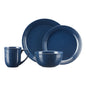 Chiara 16-Piece Stoneware Navy Dinnerware Set