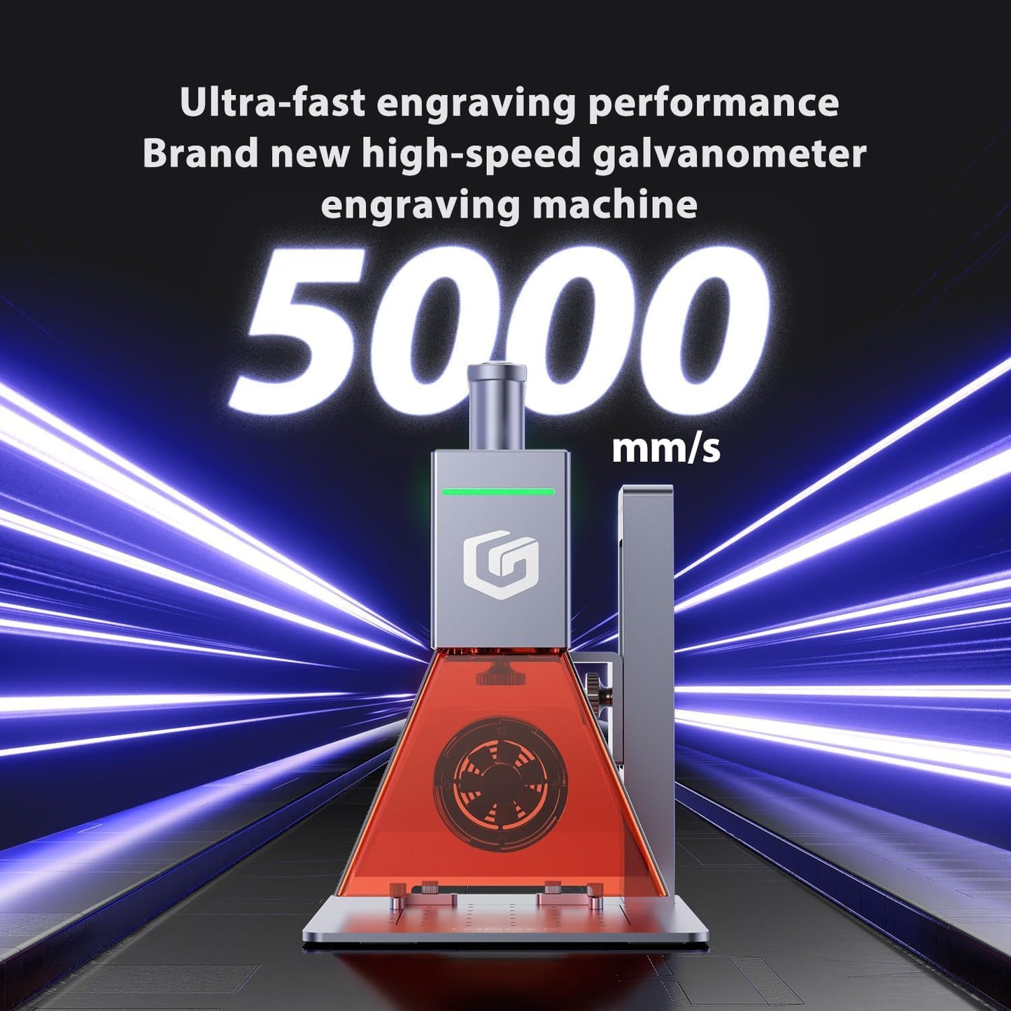 Longer Nano 6000Mw Desktop Laser Engraver, 0.05Mm Precision 5000Mm/S Engraving Speed, 3.3K Resolution, Laser Cutter and Engraver for Wood, Metal, Acrylic, Leather 100X100Mm Work Area