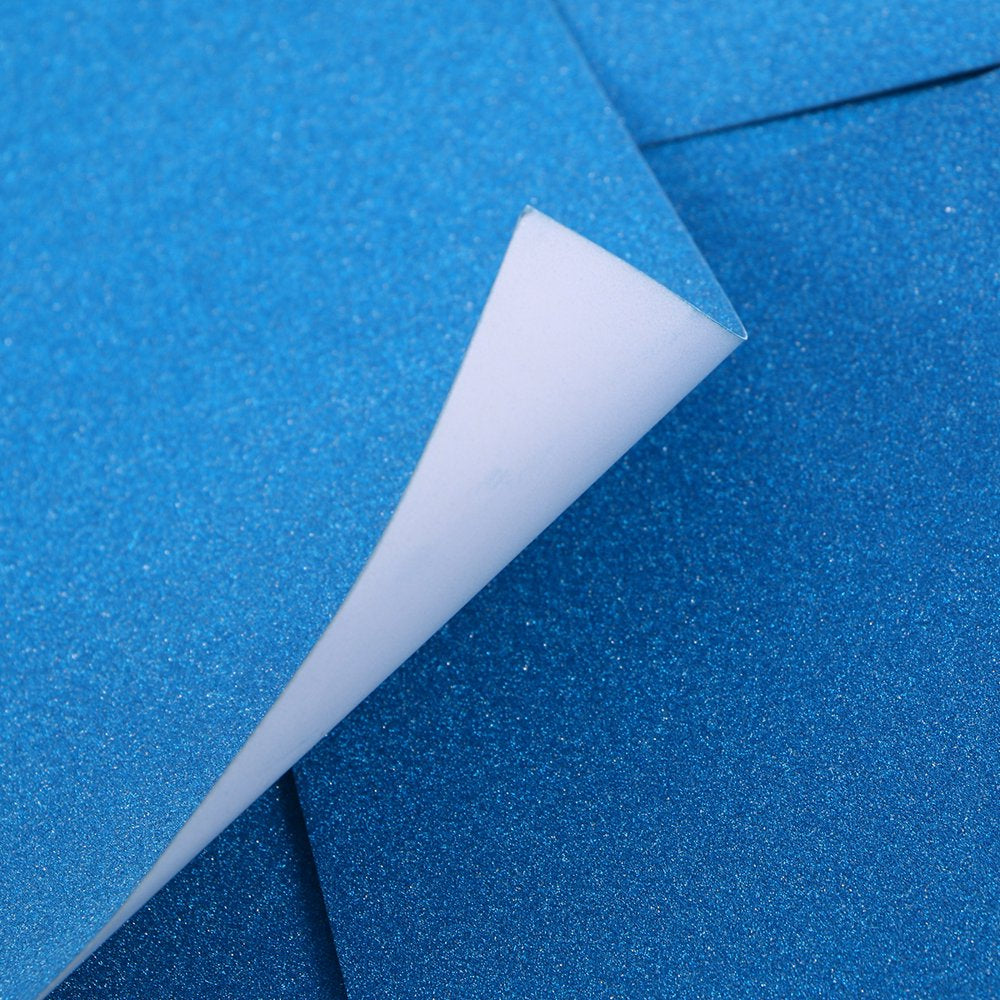 10Pcs A4 Sheets Glitter Cardstock Making Diy Material Sparkling Craftwork Scrapbooking (Sky Blue)