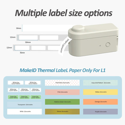Label Maker Machine with Tape - Portable & Rechargeable Label Makers with Built-In Cutter, .63" Waterproof Tape - Wireless Label Printer Compatible with Android & Ios Devices