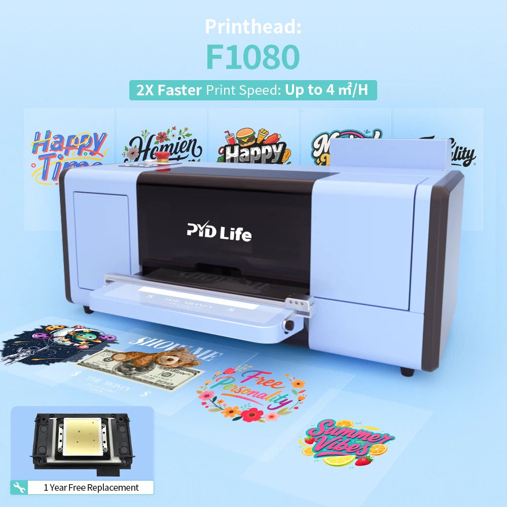 A3 DTF Printer Kit with F1080 DTF Printer, 11.8" X 328Ft DTF Film, 6 X 500Ml Inks(Shipping from China)