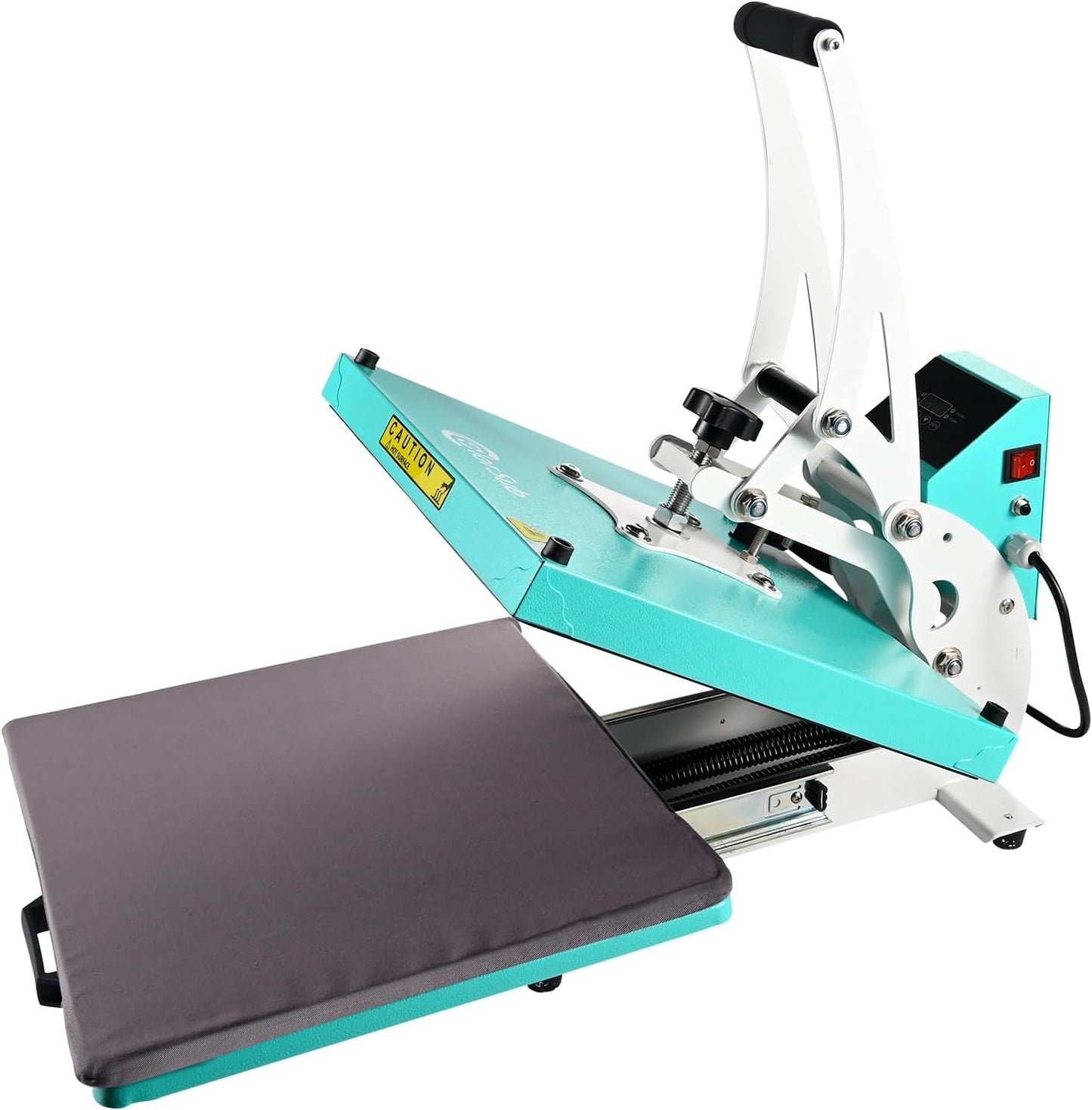 Colorsub 15X15 Heat Press for T-Shirt with Slide Out Drawer, Sublimation Heat Press Machine, Teal