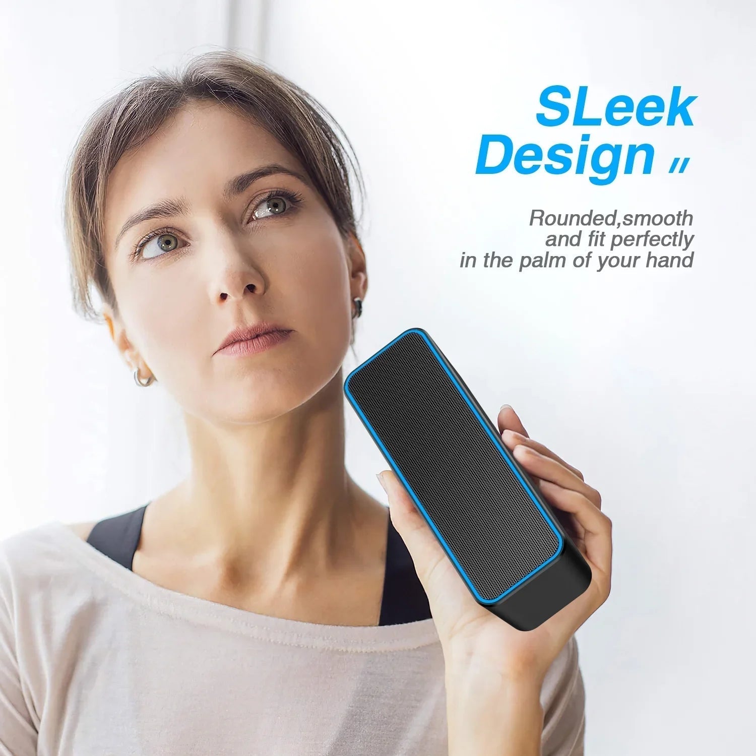 Portable Bluetooth Speaker, Wireless Speaker with Loud Stereo Deep Bass Sound, Outdoor Speakers with Bluetooth 5.0, 6H Playtime,66Ft Bluetooth Range, Dual Pairing for Home,Party