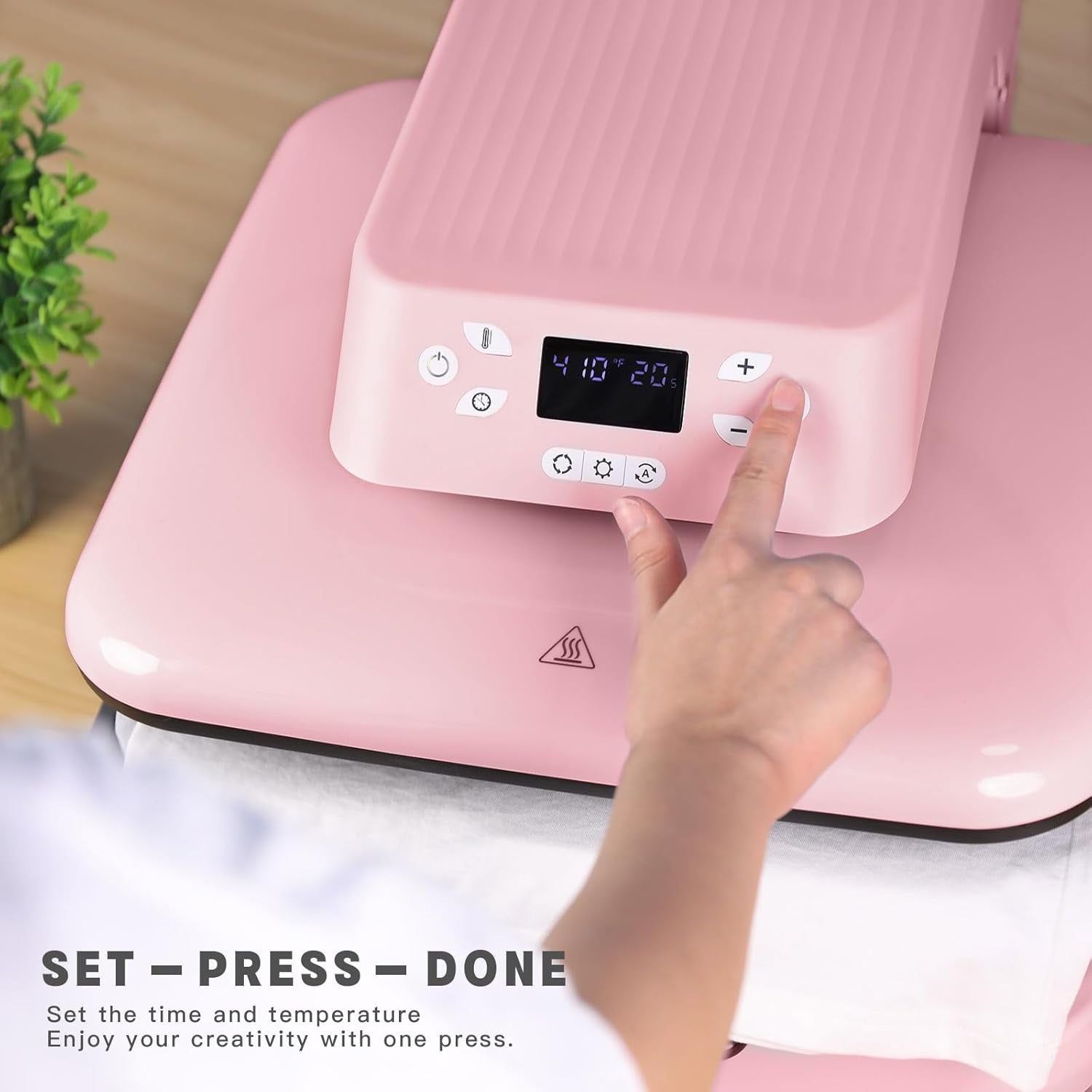 Auto Heat Press Machine for T Shirts, Auto Tumbler Heat Press, Pink