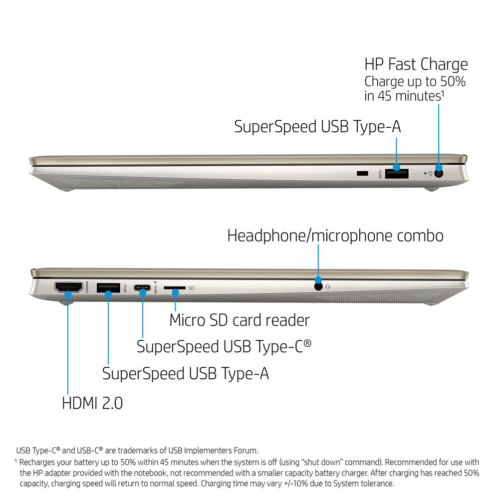 Pavilion 15.6" FHD Touch, Intel Core I7-1165G7, 8GB RAM, 512GB SSD, Lunar Gold, Windows 11, 15-Eg0070Wm