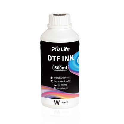 DTF Ink 500 ML White Premium for PET Film Heat Transfer Printing,Refill to DTF Printers with Epson Printhead XP600,I1600,I3200,L1800,L1805,R1390,R2400 (Shipping from China)