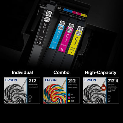 212 Claria Ink Standard Capacity Color Combo Pack (T212520-S) Works with Workforce WF-2830, WF-2850, Expression XP-4100, XP-4105