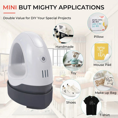 HTVRONT Mini Heat Press Machine, Portable Iron Press for Heating Transfer Objects