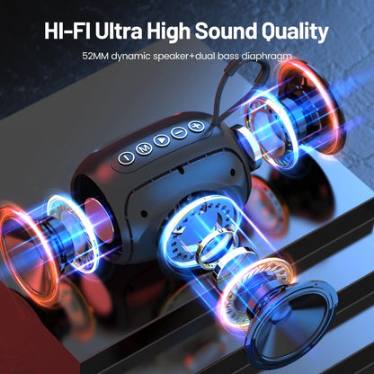 Small Bluetooth Speaker with Light, Mini Wireless Portable Speaker