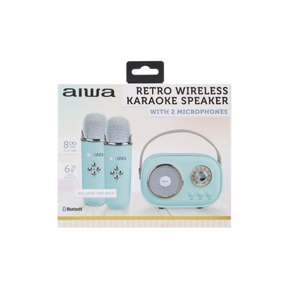Retro Wireless Karaoke Speaker, Mint, AI6028-MNT