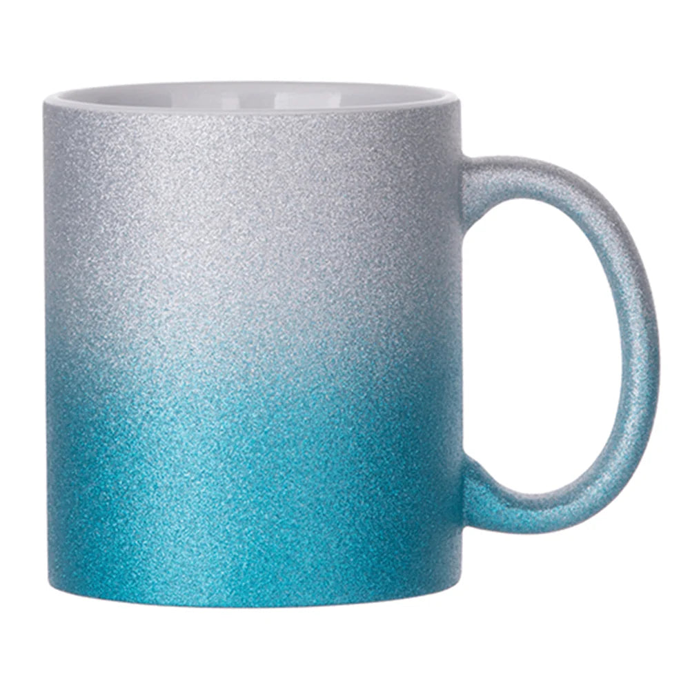 HPN Sublicraft 11 Oz. Glitter Gradient Sublimation Ceramic Mug - 12 per Case