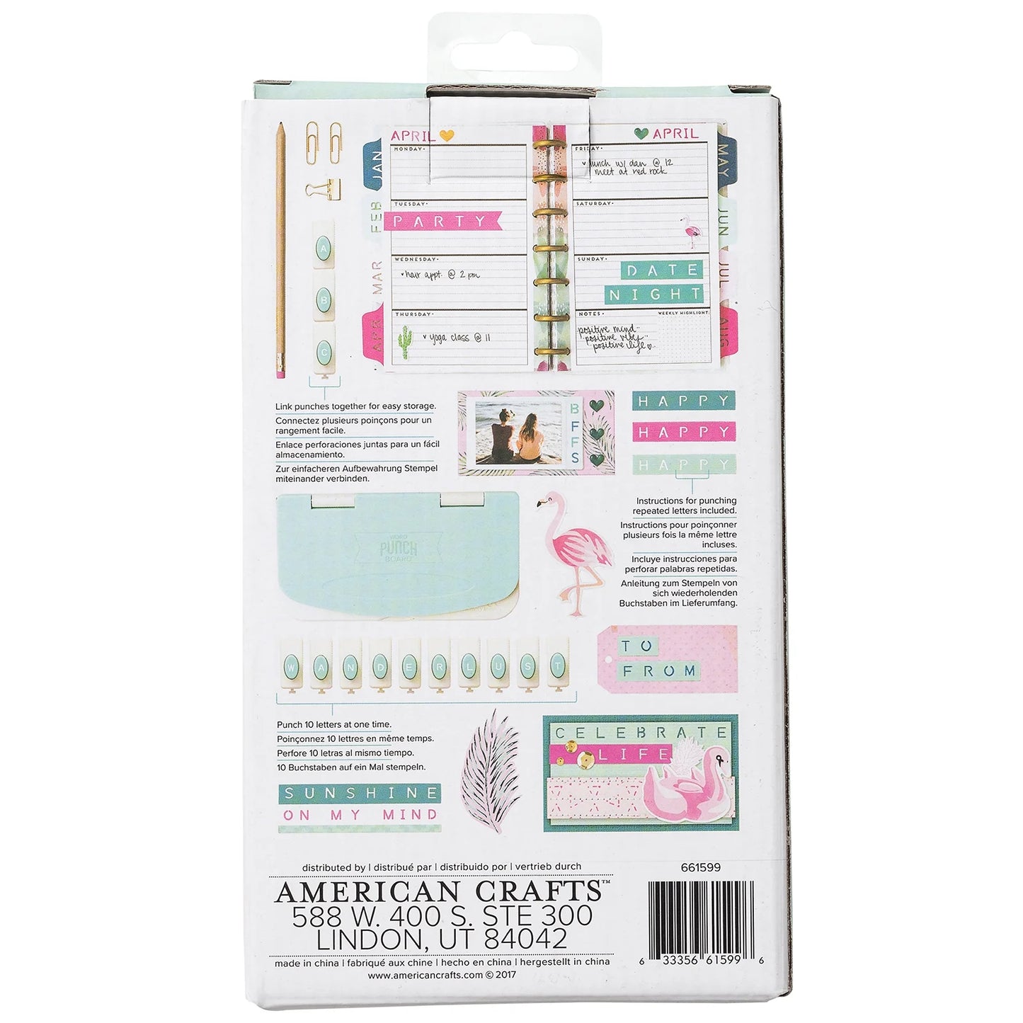 We R Memory Keepers Multicolor Plastic Word Punch Board - Scrapbooking Tool Kit