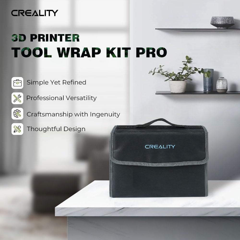 Creality 3D Printer Tools Kit, 74 Pcs in 1 3D Printing Tool Wrap Kit Assembly/Removal/Finishing/Filament Cutting Set with Nozzle Cleaning Kit 3D Printer Accessories for All FDM 3D Printers