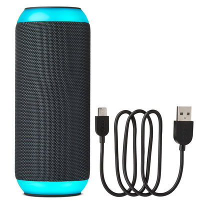 Large Rugged Speaker with Bluetooth Wireless Technology and LED Lighting, Gray