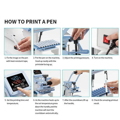 Pen Heat Press Attachment for Making Pens Sublimation,Pen Heater Replacement Heating Element for Blue Combo Heat Press Machine