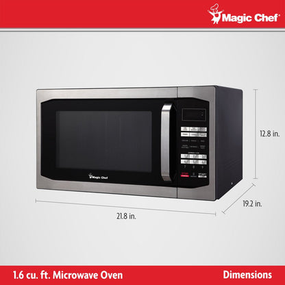 MCM1611ST 1100 Watt 1.6 Cubic Ft. Digital Microwave, Stainless Steel, New