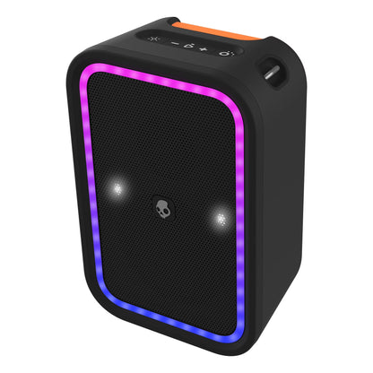 Stomp Waterproof USB Charge Out LED Lighting Wireless Bluetooth Portable Speaker, Black