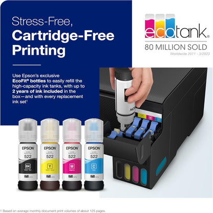 Epson® Ecotank ET-2400 Wireless Inkjet All-In-One Cartridge-Free Supertank Color Printer
