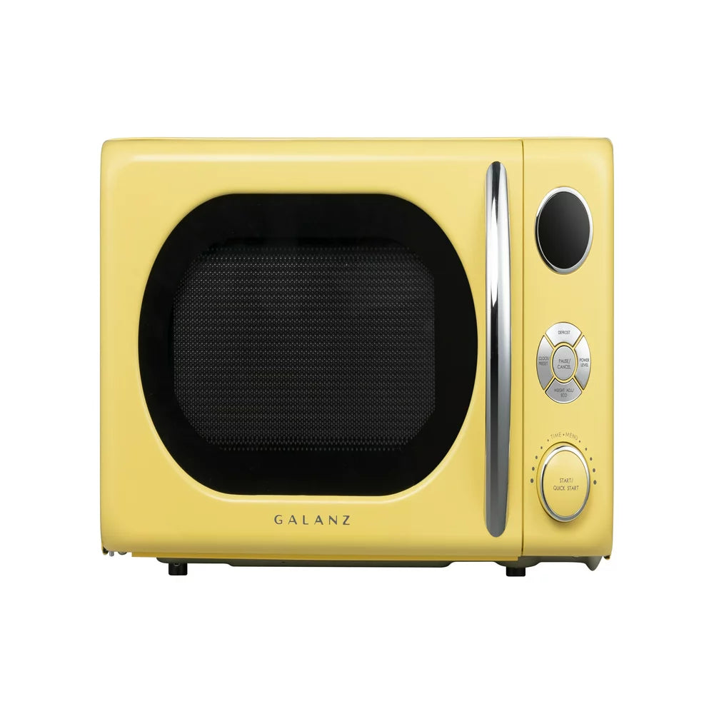 0.7 Cu. Ft. Retro Countertop Microwave Oven, 700 Watts, Yellow, New