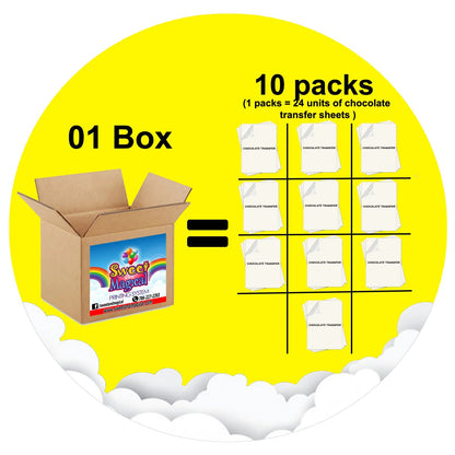 Chocolate Transfer Sheets (Blank) - Box of 10 Packs
