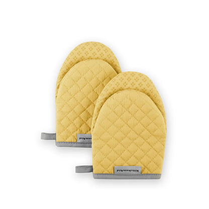 Asteroid Mini Oven Mitt Set, Buttercup Yellow, 5.5"X8", Set of 2