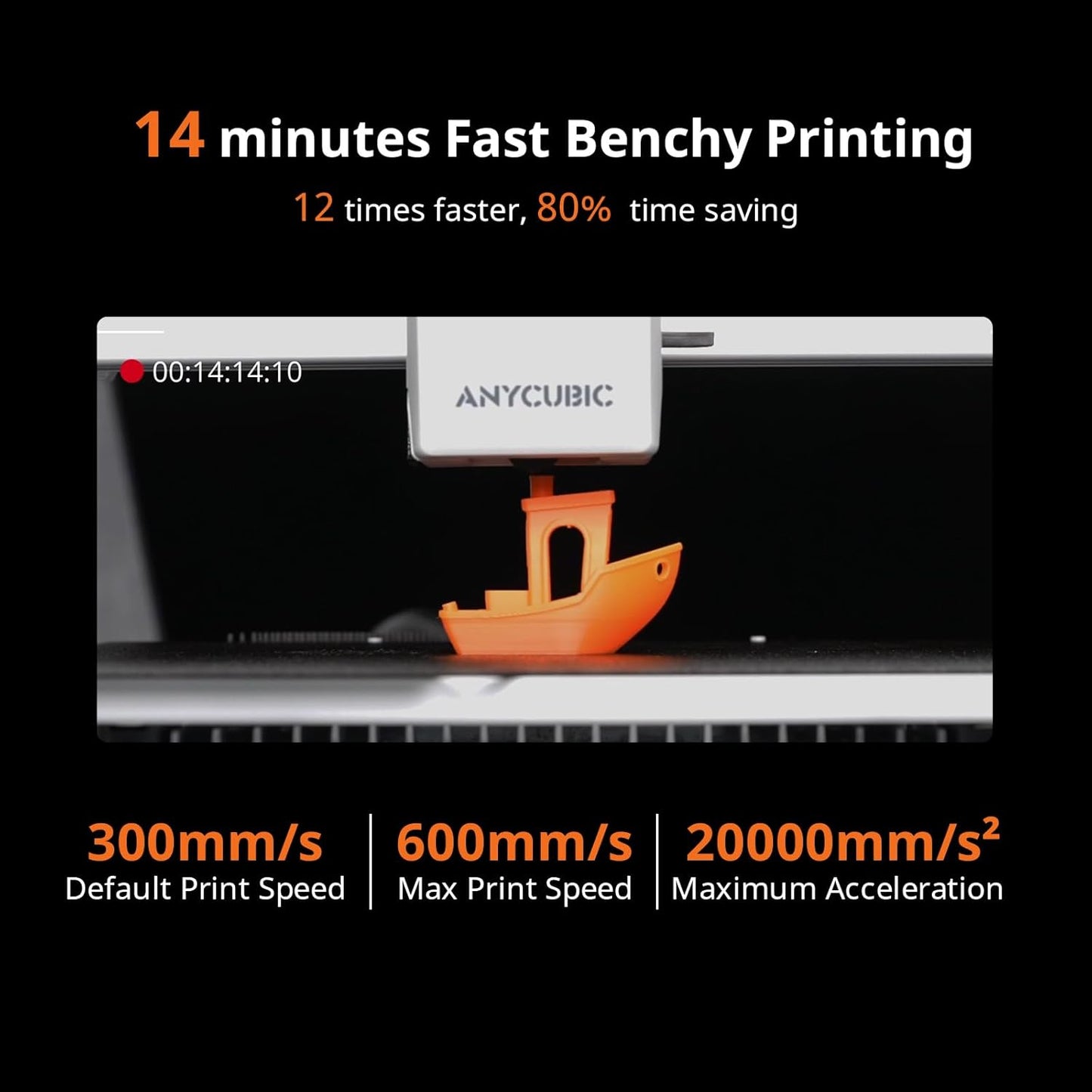 Anycubic Kobra X Multicolor 3D Printer, 2X Faster & Easy One-Click Printing, 600Mm/S High Speed 3D Printers for Beginners & Kids, 4-Color Built-In, 260X260X260M³, Easy to Use FDM 3D Printer