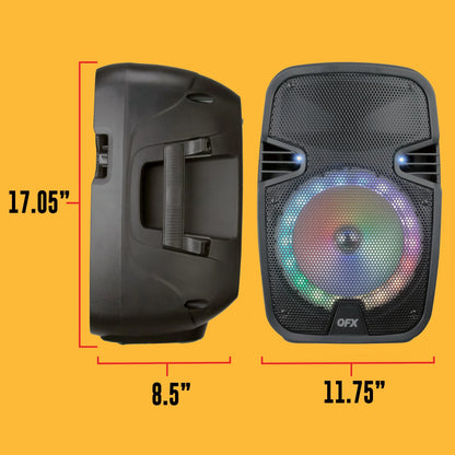 WMX-8074 8 Inch Battery Powered Portable Bluetooth Party Speaker with Bonus Mic