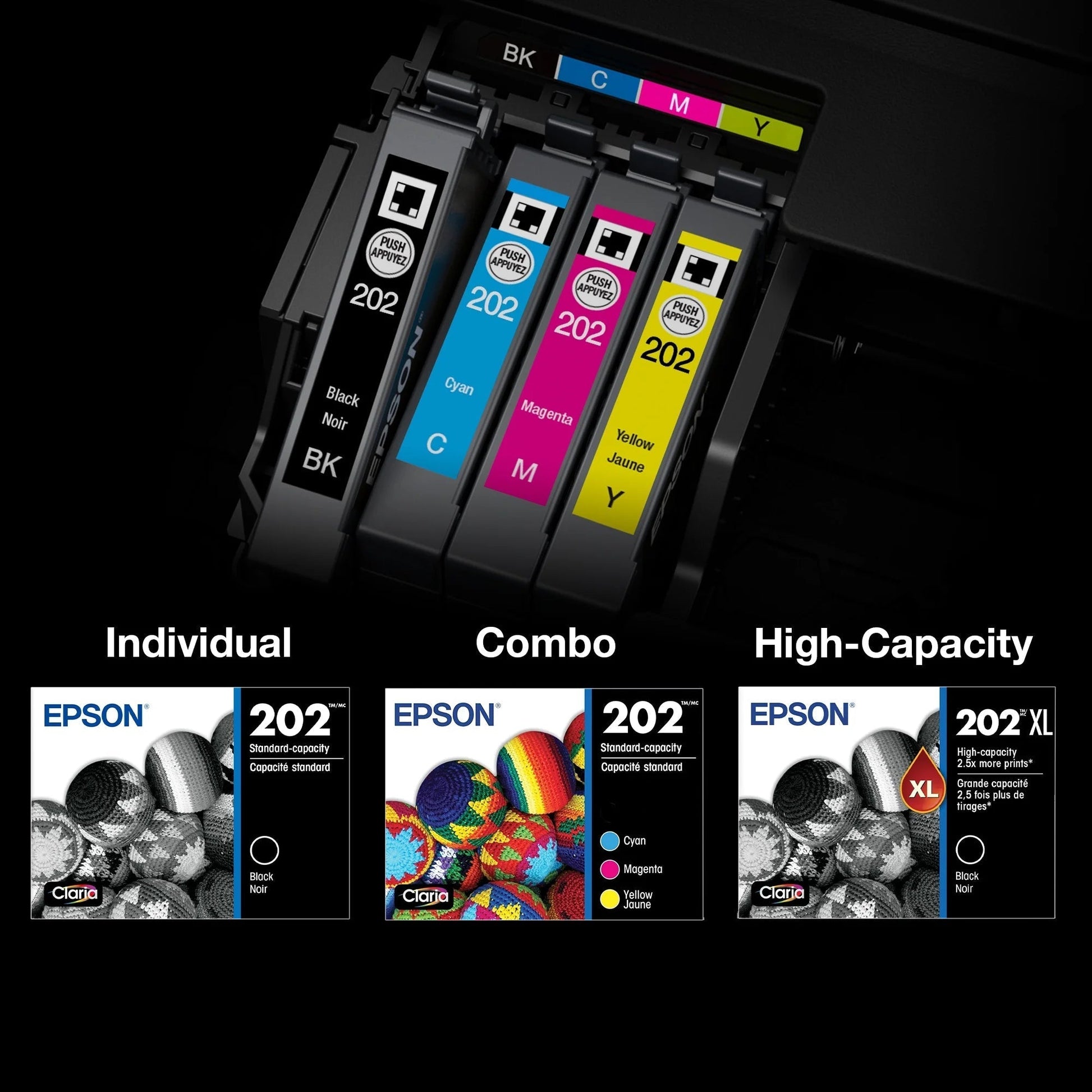 202 Standard-Capacity Black Ink Cartridge for XP-5100 and WF-2860