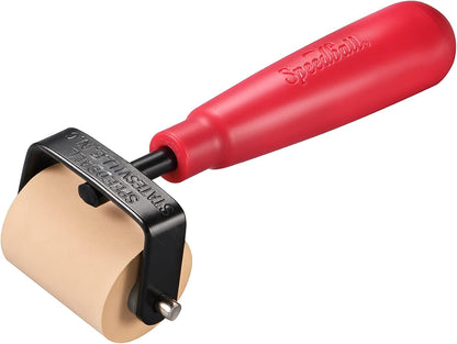 Speedball Soft Rubber Brayer, 1.5-Inch - Roller for Printmaking, Gel & Block Printing and Crafting - Made in USA