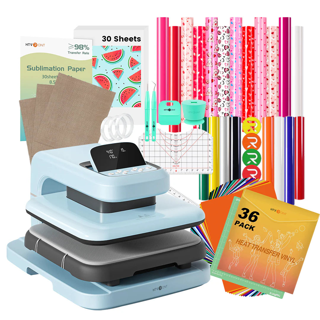 [Easter Best Deal] HTVRONT Auto Heat Press 2+Great Value Bundle