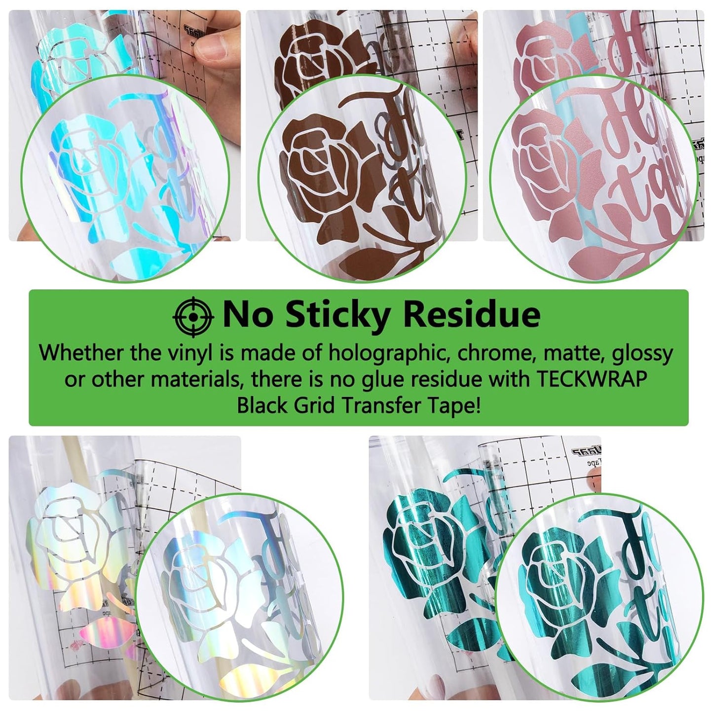 Transfer Tape for Vinyl - 12" X 32FT Vinyl Medium Tack Transfer Paper for Permanent Vinyl, Stickers, Decals, Signs, Windows, Alignment Grid & Clear