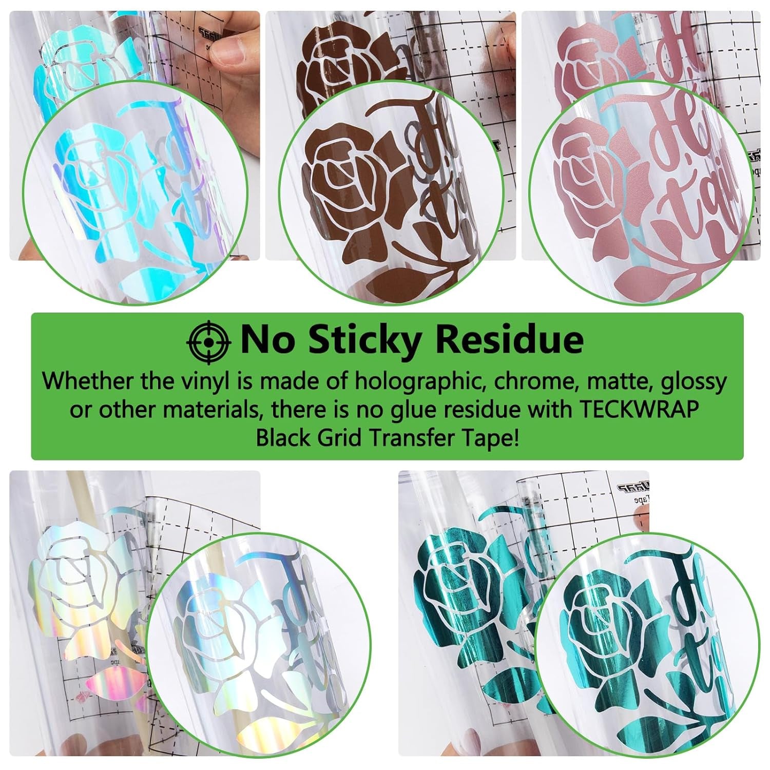 Transfer Tape for Vinyl - 12" X 32FT Vinyl Medium Tack Transfer Paper for Permanent Vinyl, Stickers, Decals, Signs, Windows, Alignment Grid & Clear