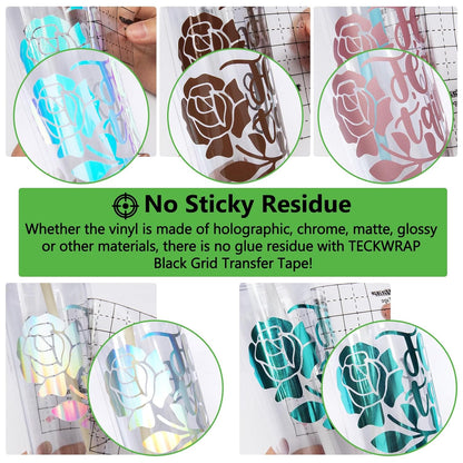 Transfer Tape for Vinyl - 12" X 32FT Vinyl Medium Tack Transfer Paper for Permanent Vinyl, Stickers, Decals, Signs, Windows, Alignment Grid & Clear