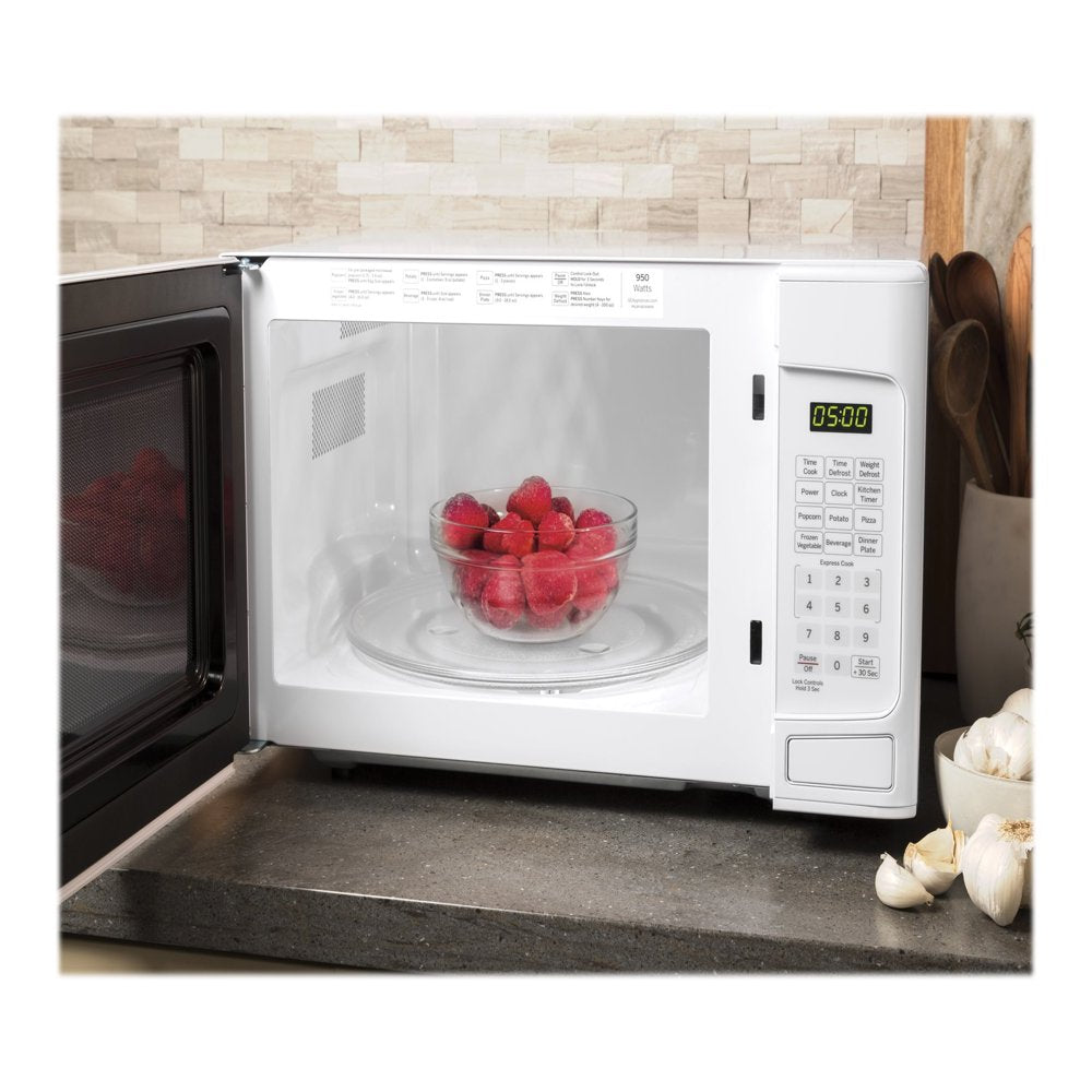 GE® 1.1 Cu. Ft. Capacity Countertop Microwave Oven, White, JES1145DLWW