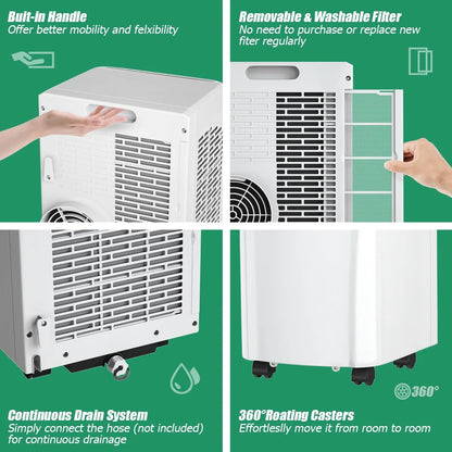 Portable Air Conditioner 5500 BTU (8000BTU ASHRAE) Dehumidifier