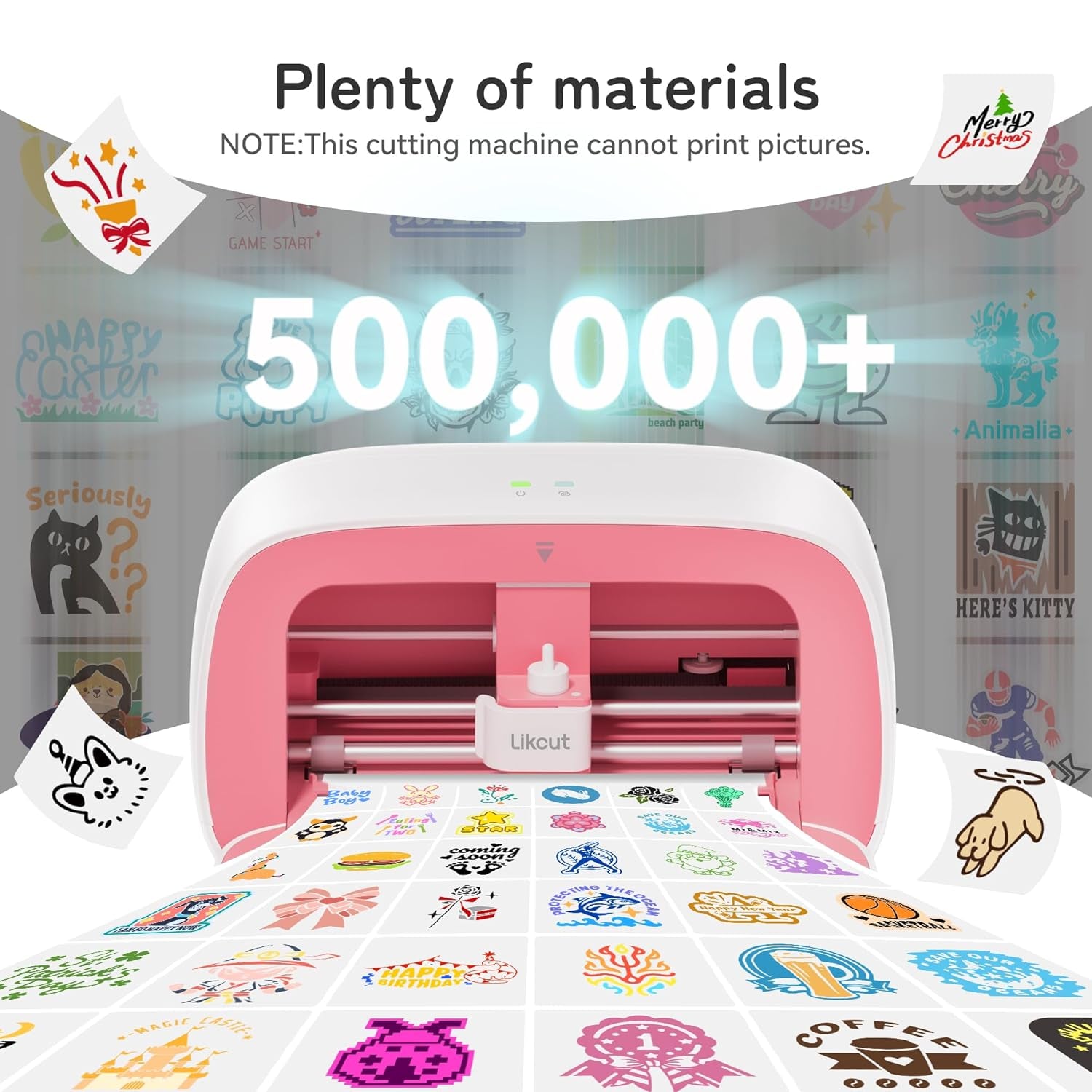 Likcut Vinyl Cutter Machine Creator Bundle with Carrying Case & Accessories, User-Friendly Sticker Maker Set, Portable Vinyl Printer for Sticker Joy Craft & Home Decor, School Project