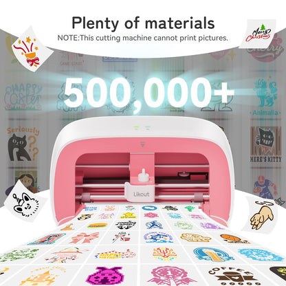 Likcut Vinyl Cutter Machine Creator Bundle with Carrying Case & Accessories, User-Friendly Sticker Maker Set, Portable Vinyl Printer for Sticker Joy Craft & Home Decor, School Project