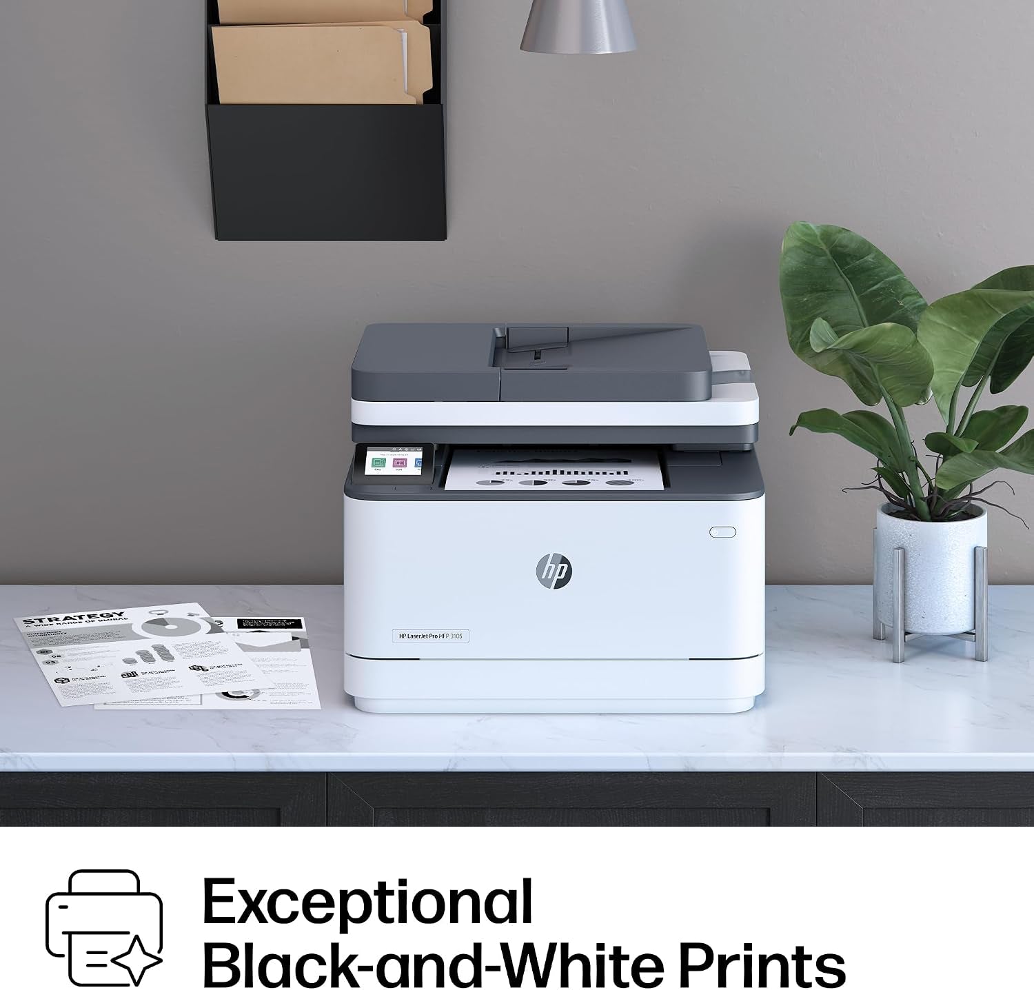 HP Laserjet Pro MFP 3105Sdw Wireless Printer, Print, Scan, Copy, Fast Speeds, Easy Setup, Mobile Printing, Advanced Security, Best-For-Office, Ai-Capable (3G646A)