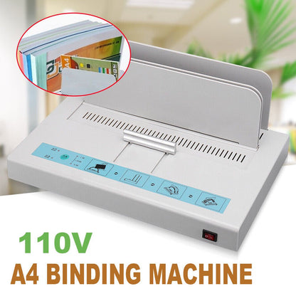 110V Thermal Binding Machine Universal Electric Book Automatic Binder 3 Gears Adjustable