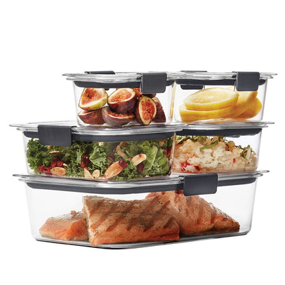 Brilliance 10 Piece Tritan Stain-Proof Food Storage Variety Set